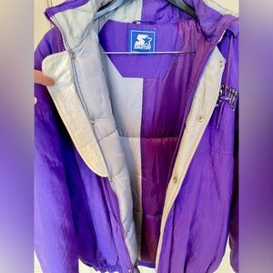 Kansas State Vintage XXL Y2K 90s Starter Jacket Coat Puffy Wildcats EUC Puffy